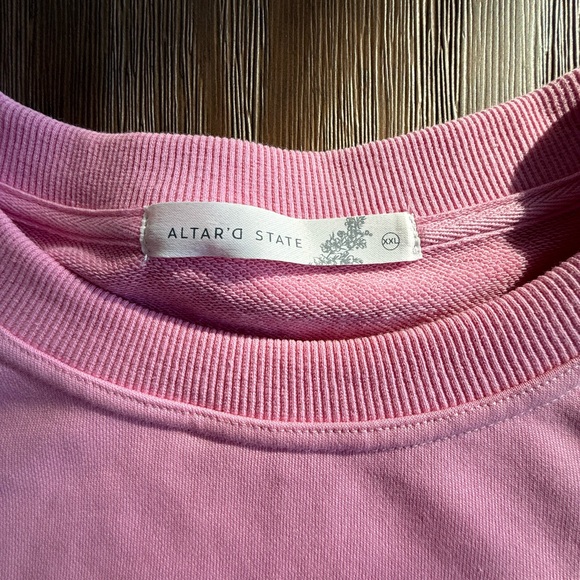 Alter’d State - Pink Layered Ruffle Hem Pullover - Picture 2 of 3